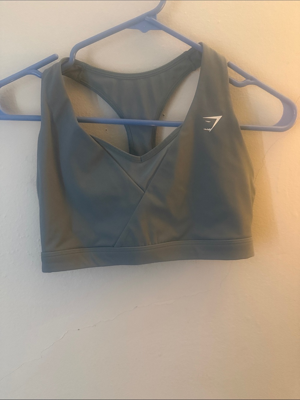 Gymshark Gray Racerback Sports Bra — Seamless Support